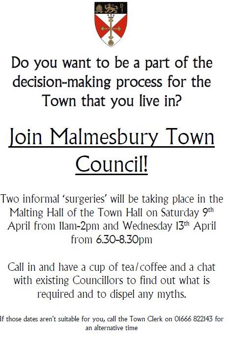Join Malmesbury Town Council!